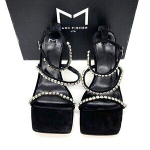 Marc Fisher Women's Dezzi Embellished Strappy High Heel Sandals 7.5 New